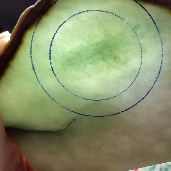 定制翡翠未镶嵌镯心挂件