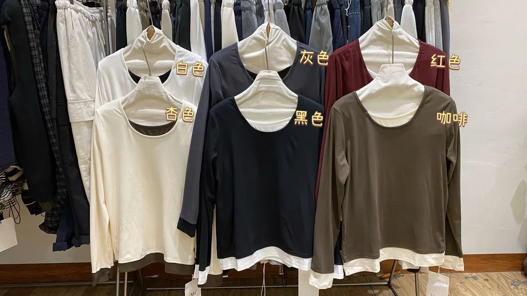 33推荐 MJ#3159 FL 日系假两件弹力上衣 2025-09-09