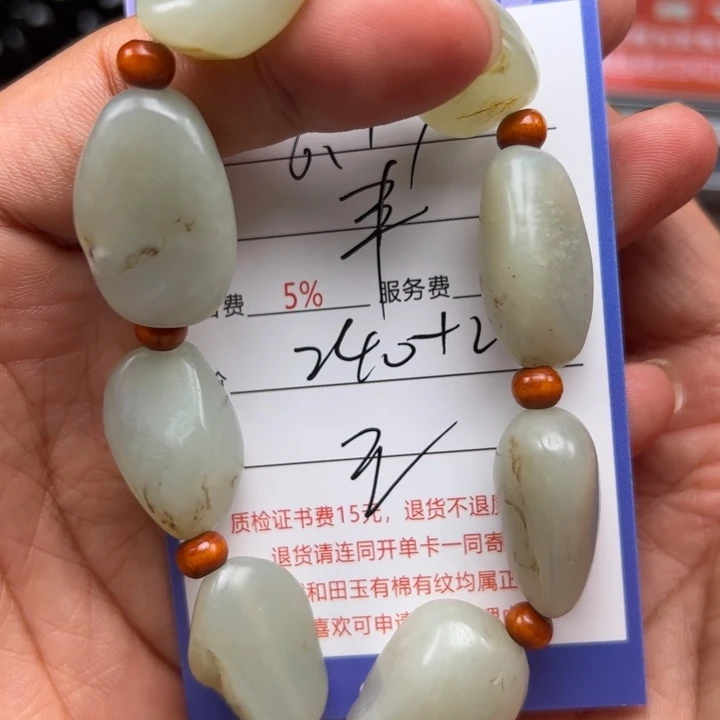 丰***食和田玉未镶嵌颈饰