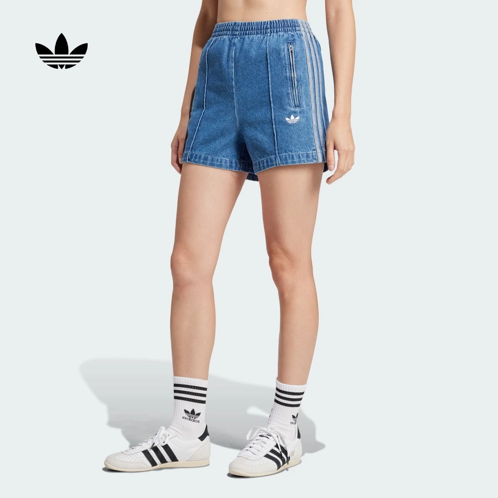 adidas/阿迪达斯经典复古纯棉牛仔运动短裤JD2562