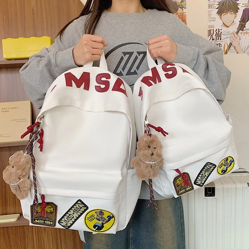 2025新款韩版原宿风双肩包女士轻便时尚旅行书包