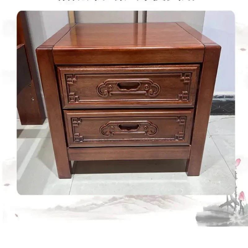 金梨木床头柜免安装收纳柜仿明清古典储物柜