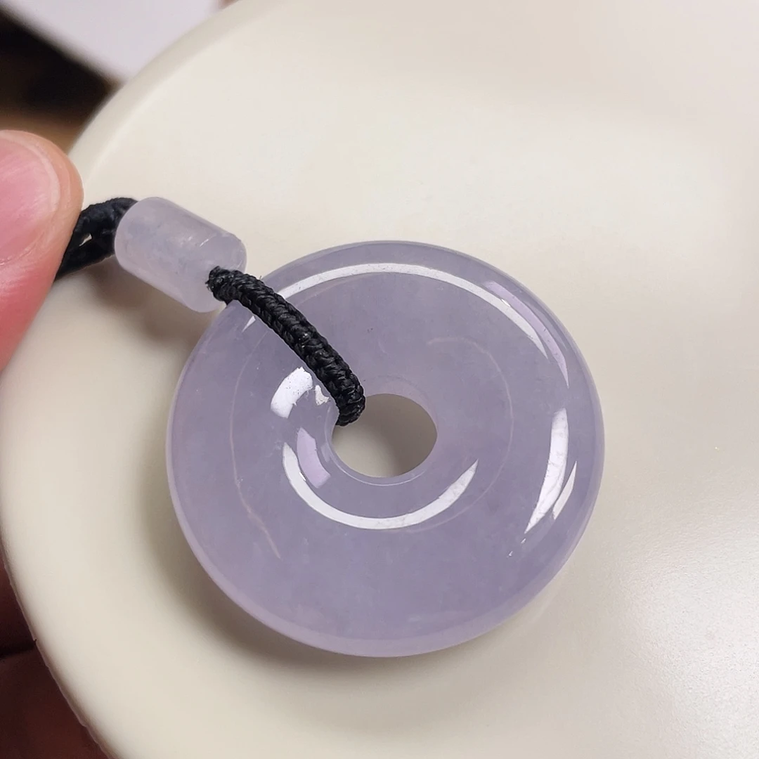 翡翠未镶嵌颈饰平安扣【47】37-9.8