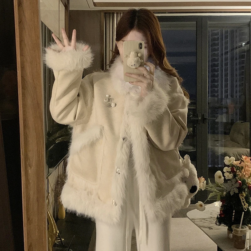 加厚网红冬季小香风包袖小个子百搭短外套气质秋冬短款ins