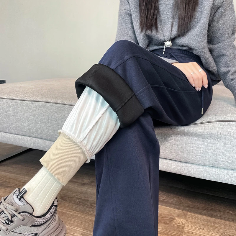 羽绒裤女冬季外穿2025新款零下40度加厚东北保暖防寒运动阔腿棉裤