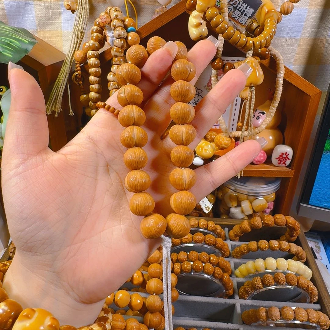 猴头核桃手串手工拉丝屁桃