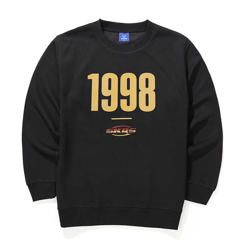 世凯琪秋冬套头卫衣烫印针织运动男女同款休闲宽松运动卫衣螺纹