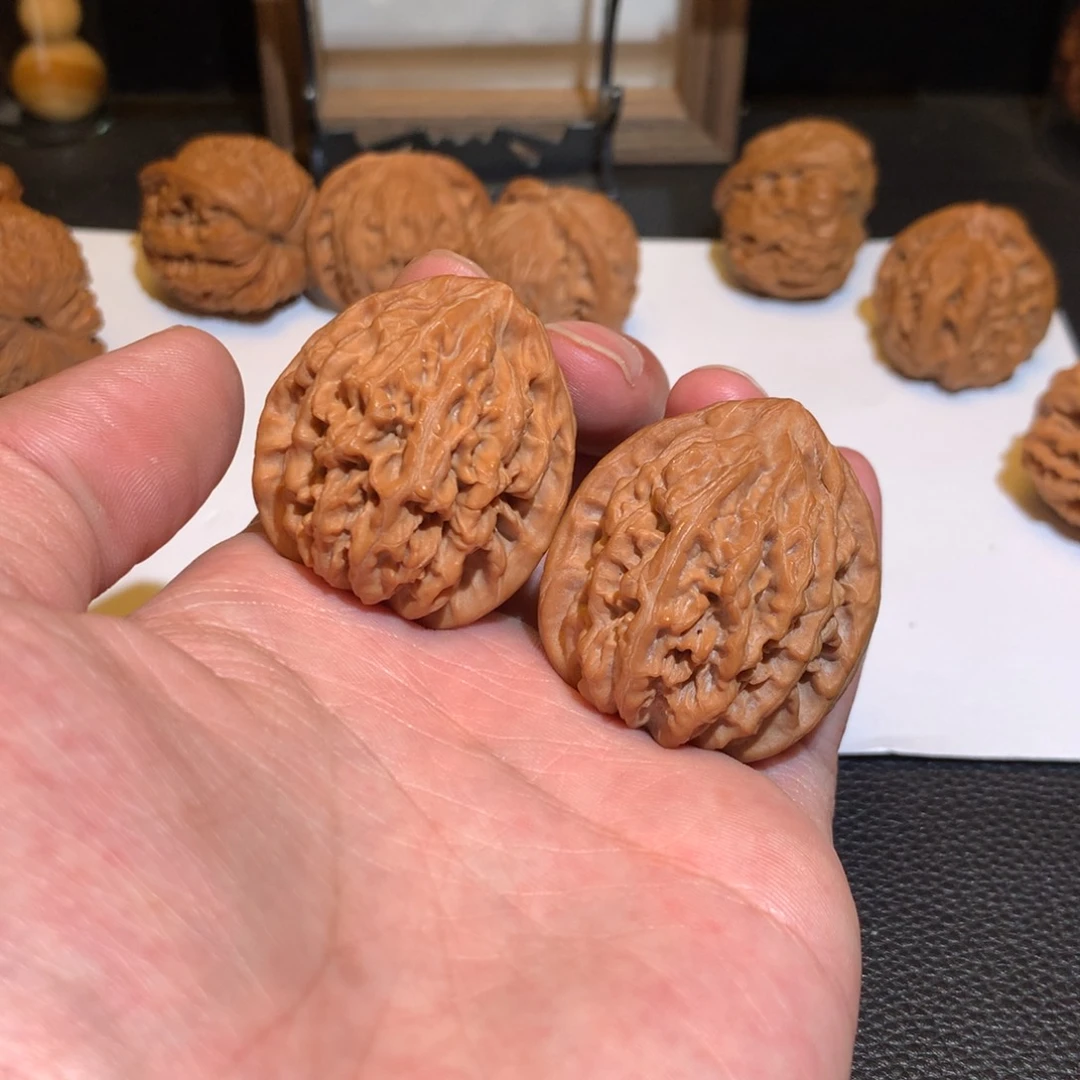 文玩核桃把件饕餮纹37