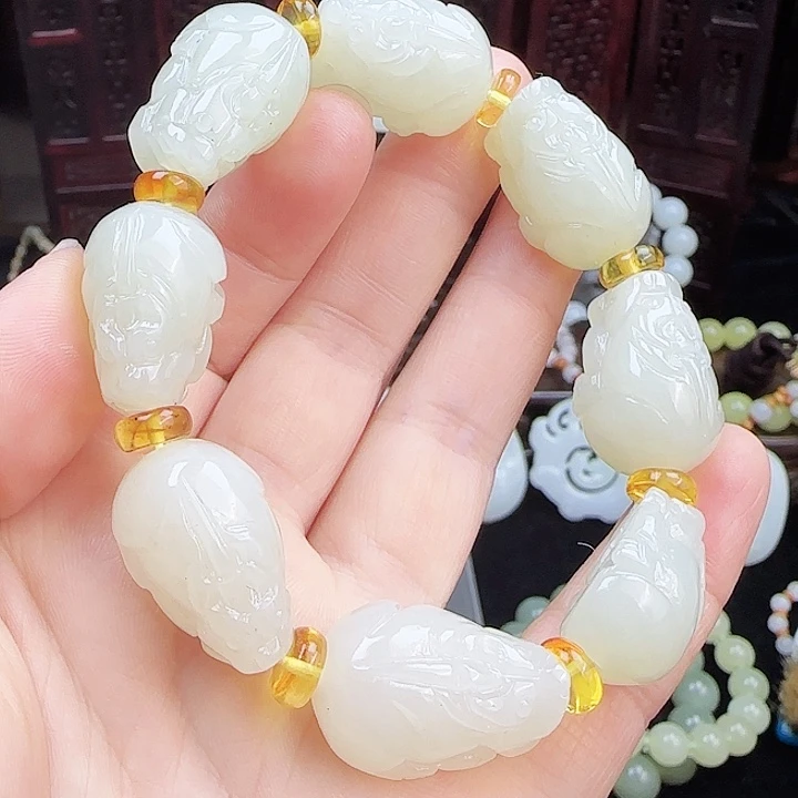 和田玉手链未镶嵌定制发货