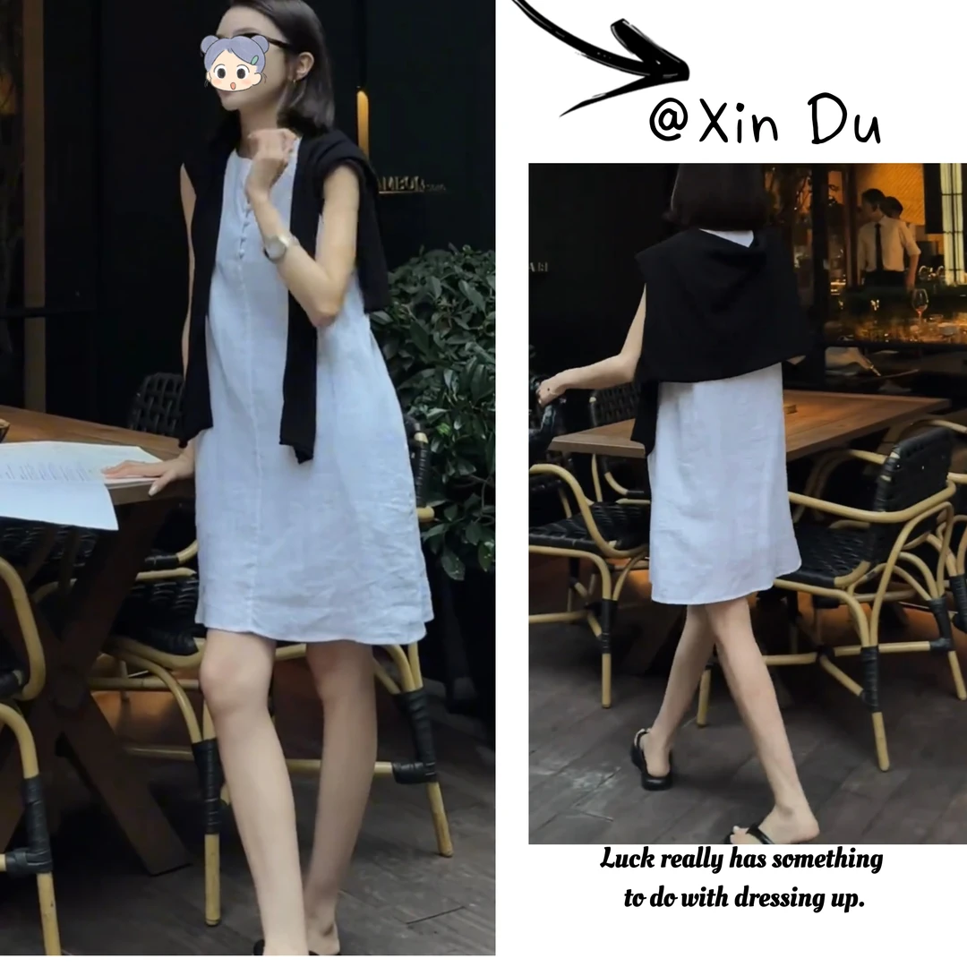 2025夏季新款时尚显瘦气质女士网红洋气连衣裙百搭款D21814