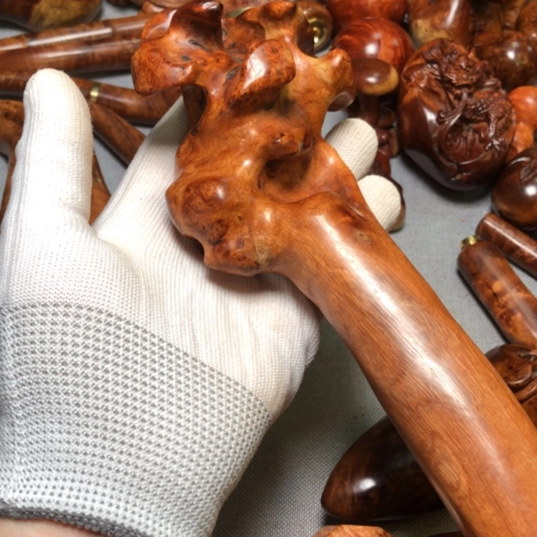 【闪购商品】木麻梨疙瘩火琉璃手把