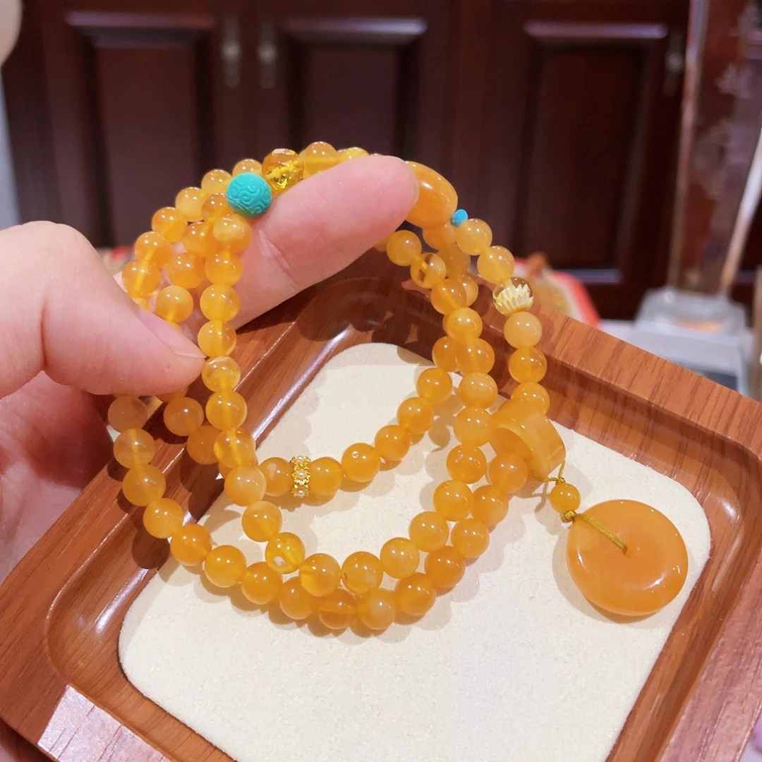 蜜蜡未镶嵌手链手串