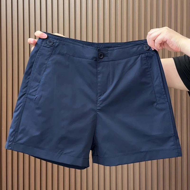 夏季新款薄款速干短裤女宽松显瘦休闲裤百搭松紧腰凉凉透气直筒裤
