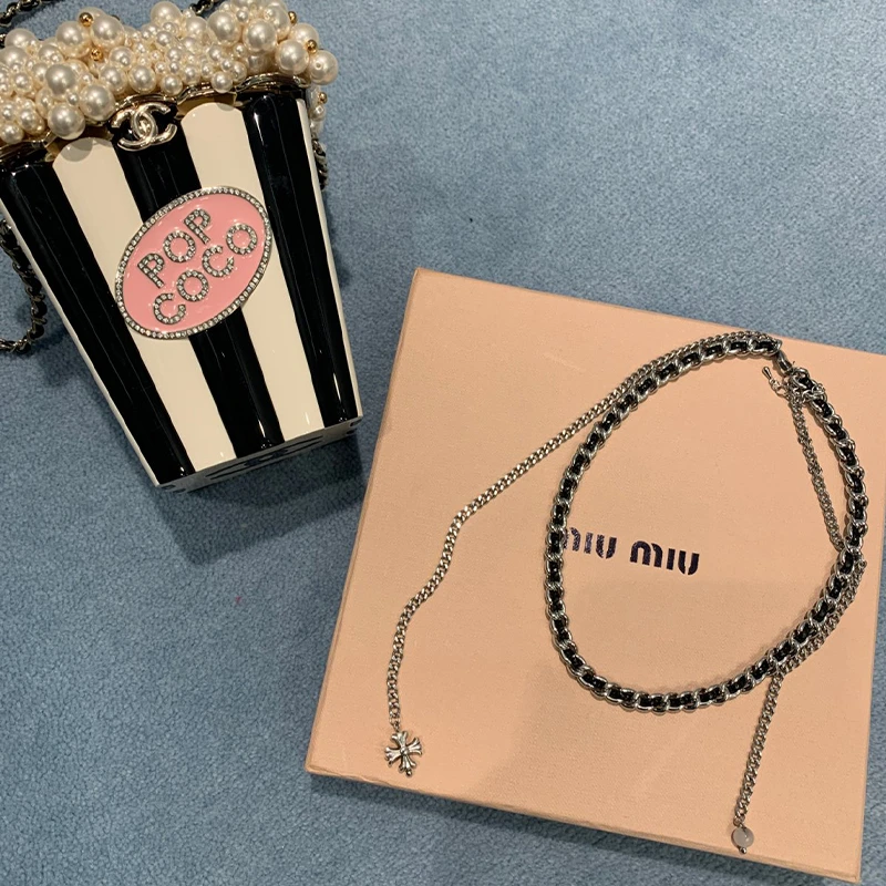 铜合金亚克力项链 你的懒懒llan【双层十字架】链项链套组LL-251808