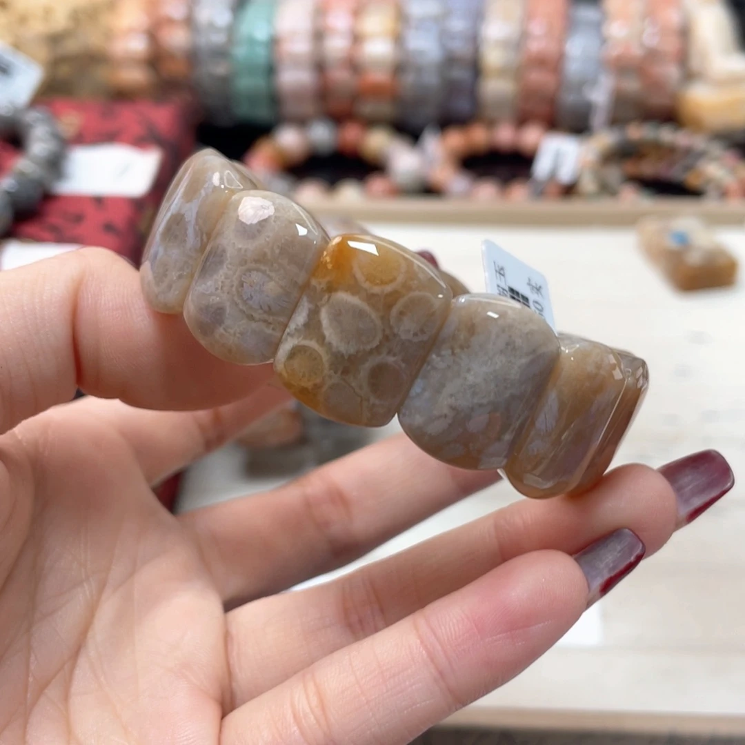 硅化珊瑚（珊瑚玉）手链未镶嵌硕*?869