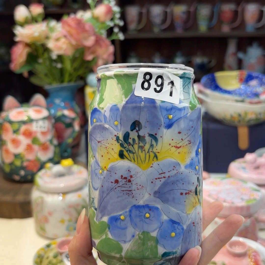 瓷片景德镇手绘高温釉下彩陶瓷茶具