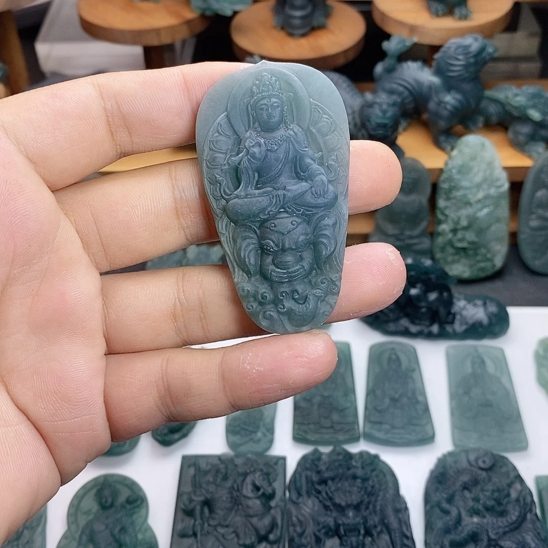 定制翡翠未镶嵌普贤