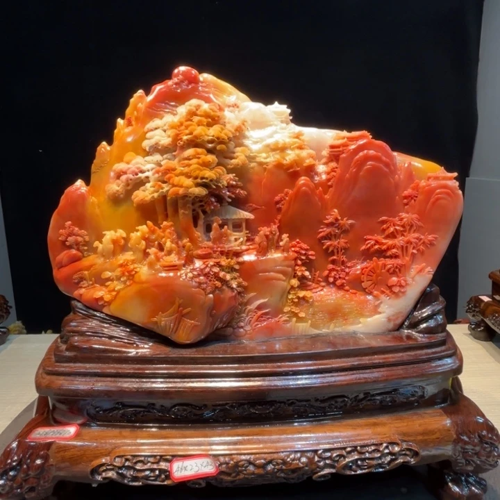 墨***人寿山石寿山石摆件文化