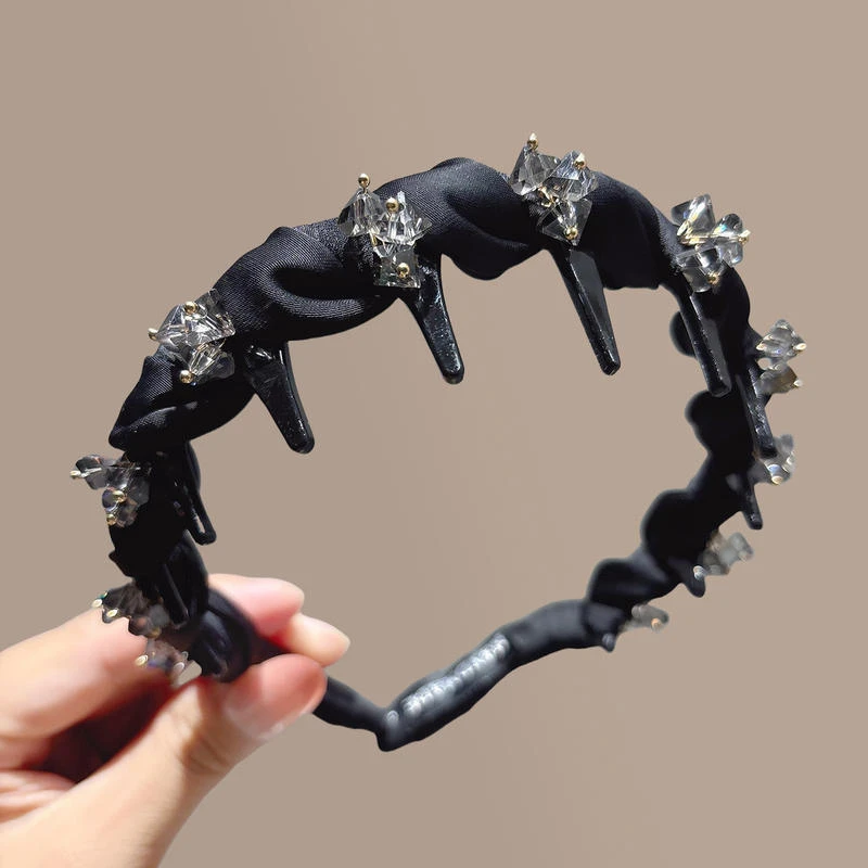 头饰巴黎王妃发箍新款轻奢压发头箍气质小香风手工水晶发捆头饰