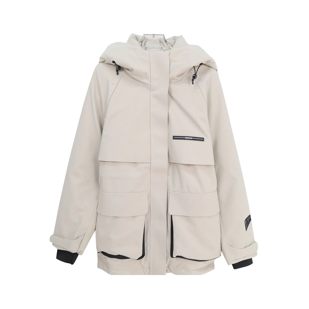 休闲洋气收腰显瘦连帽工装羽绒派克服外套U181