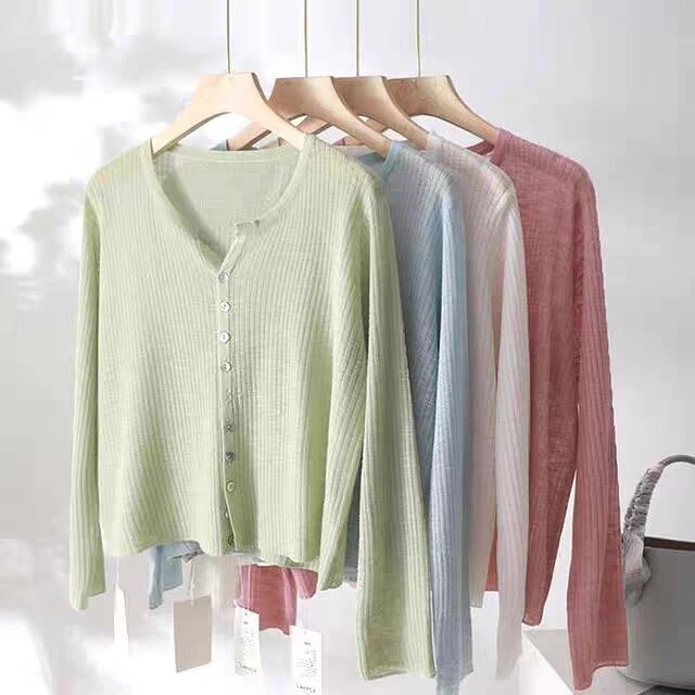 夏季薄款宽松防晒开衫时尚百搭短款韩版外搭披肩上衣针织衫外套