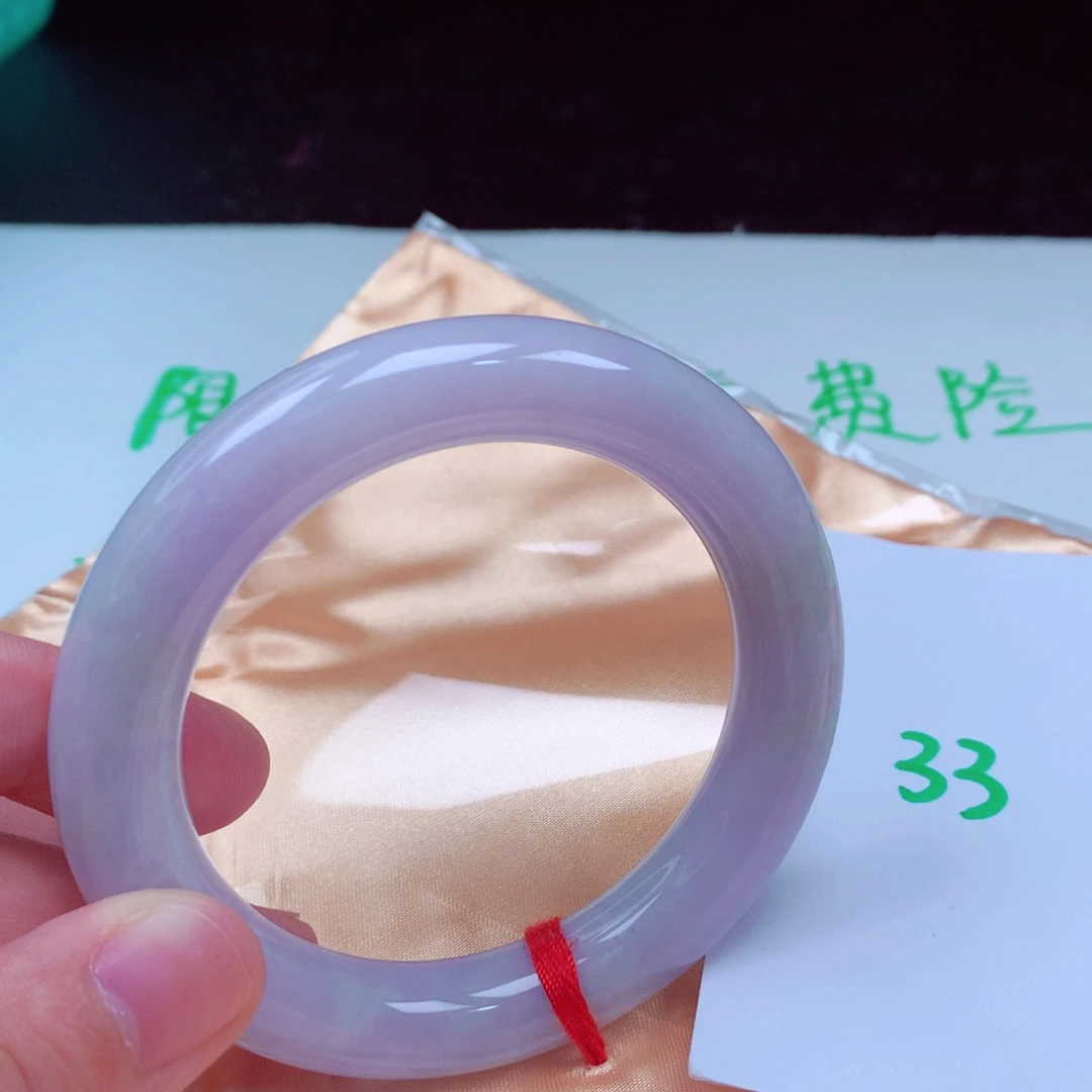 未镶嵌手镯翡翠缅甸天然A货翡翠手镯54.8圆条