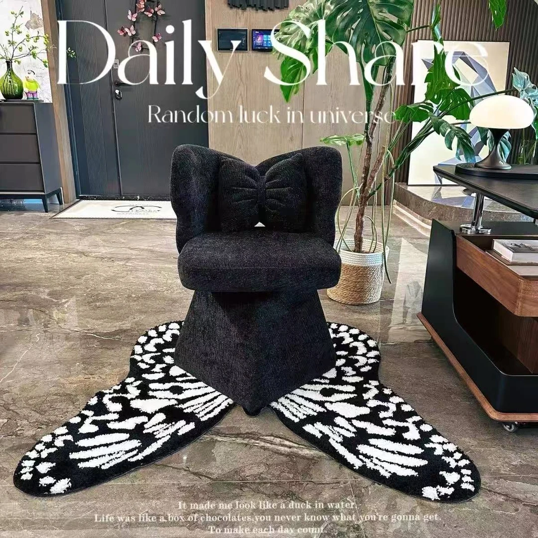 高端梳妆凳轻奢高级可旋转化妆凳创意设计师简约法式化妆椅蝴蝶椅