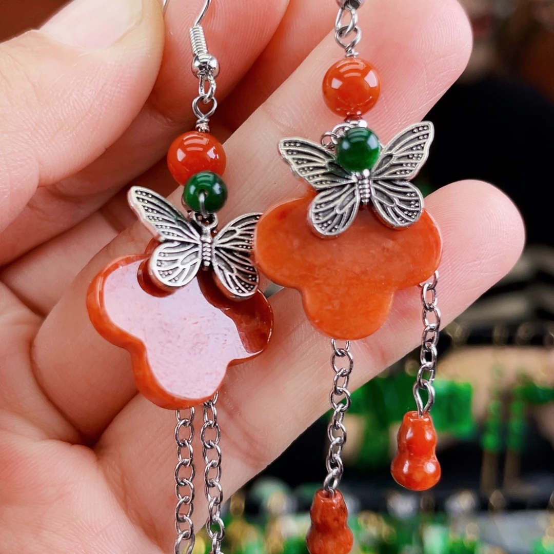 翡翠未镶嵌耳饰饰品