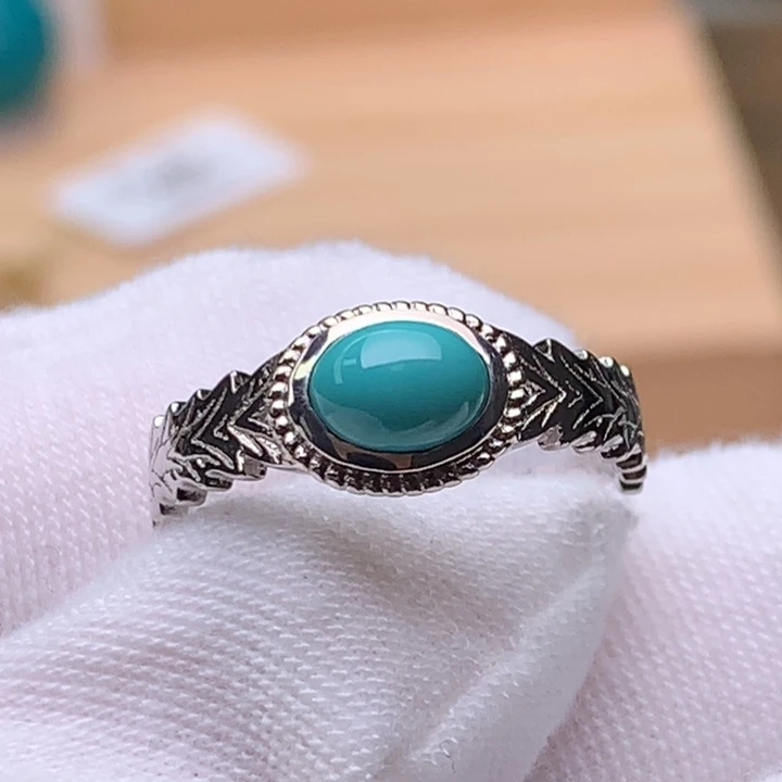 绿松石珠宝奇石银S925镶嵌