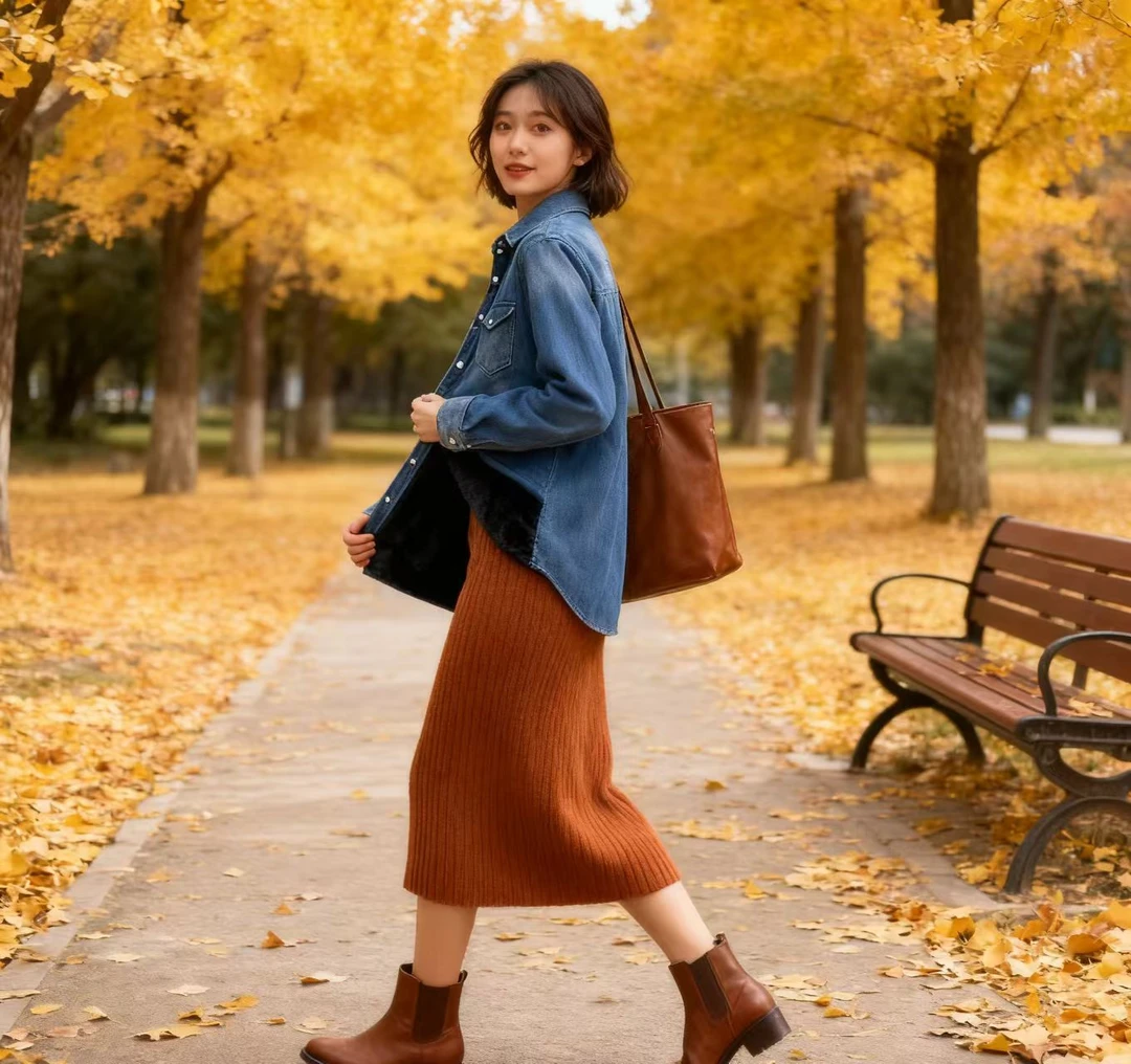 加绒经典牛仔衬衫秋冬新款休闲百搭宽松蓝色时尚加厚保暖水洗上衣