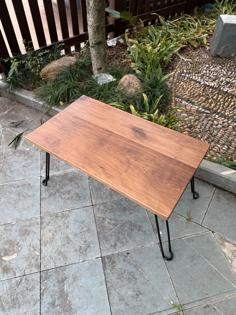 露营桌子老木头折叠户外便携可折叠原木茶桌