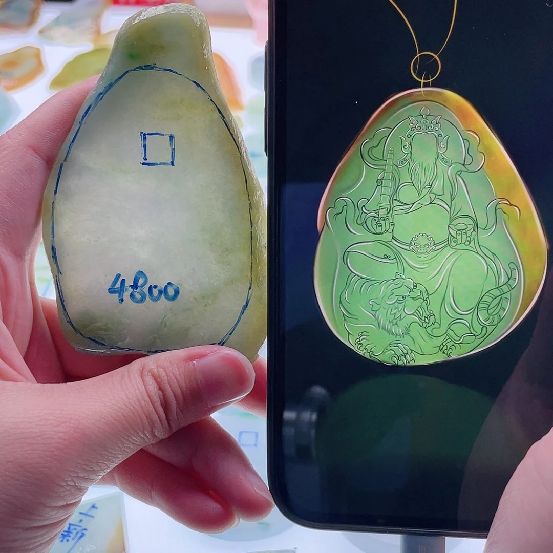 定制翡翠未镶嵌天然翡翠包工