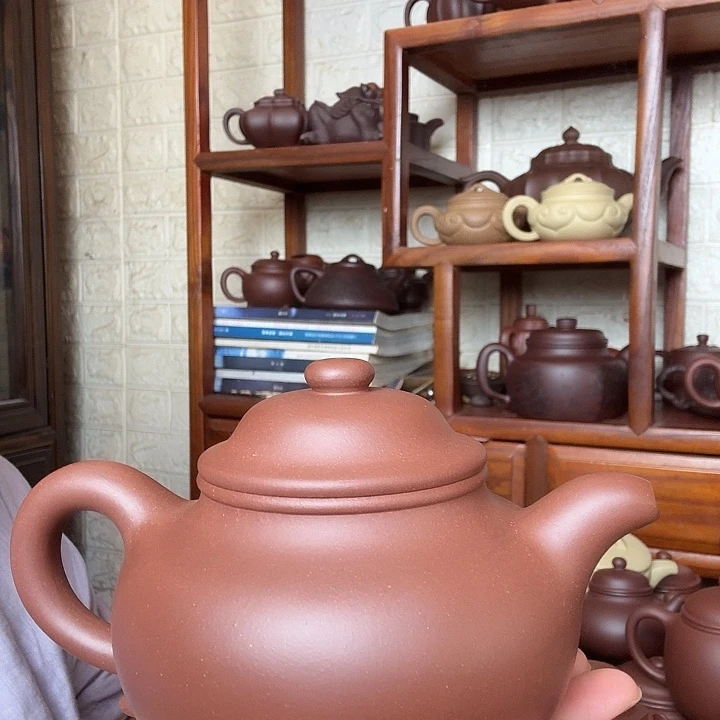 风***愁茶壶紫砂莲子600cc底槽清精工半手工