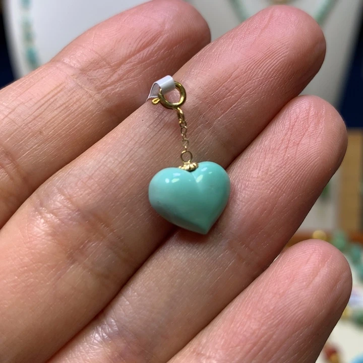 绿松石18K金镶嵌滴流