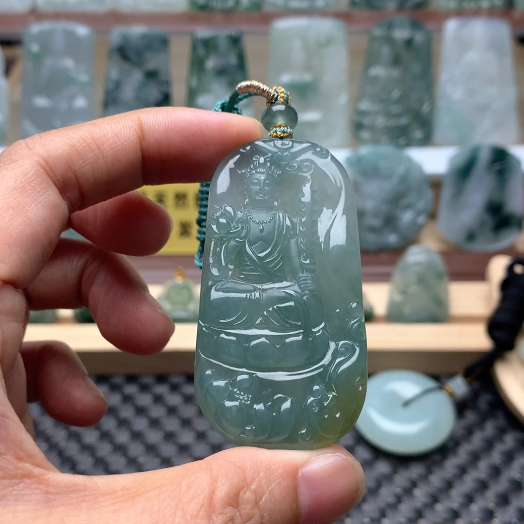 翡翠未镶嵌吊坠(不含链)虚空藏