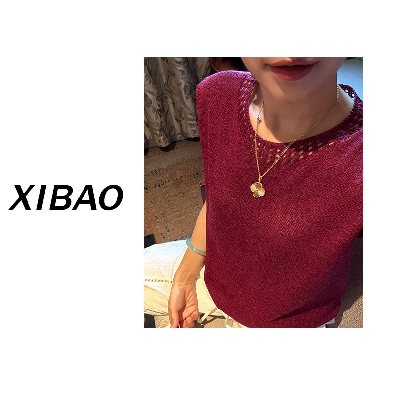 【和纸纱】挑空圆领夏日新款T恤