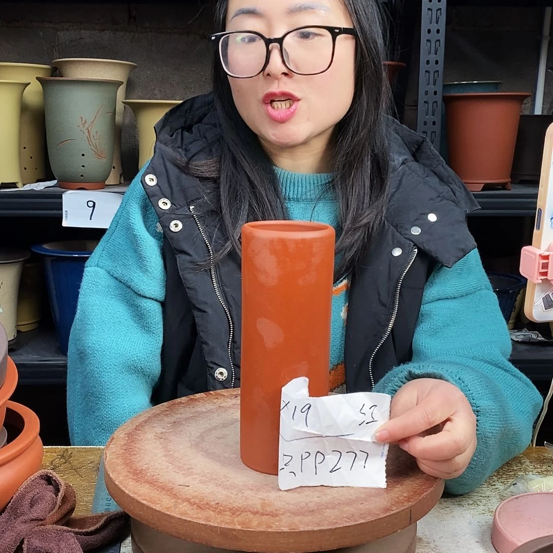 紫砂一只花盆货号PP277