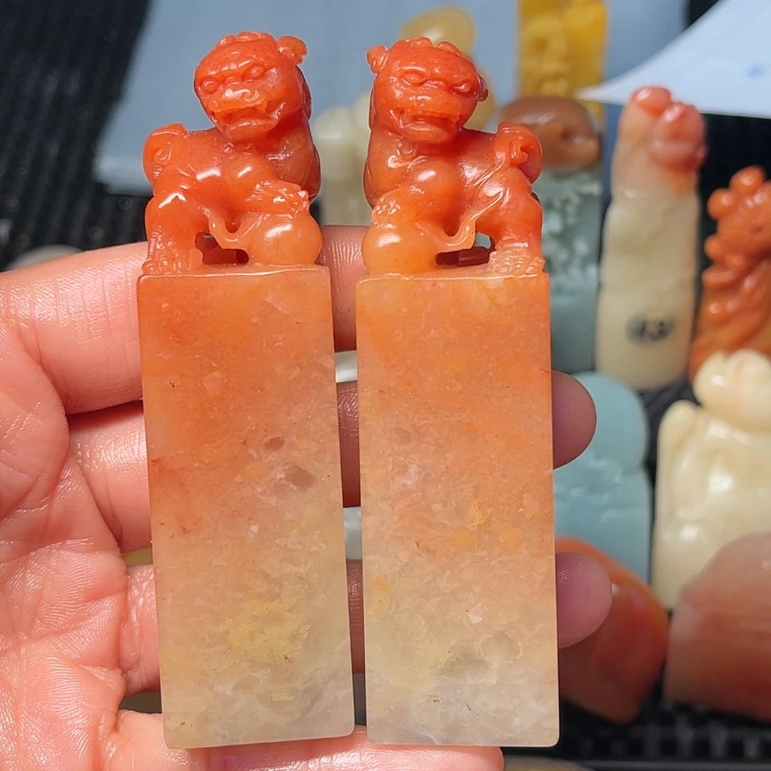 寿山石印石这个点睡起来了