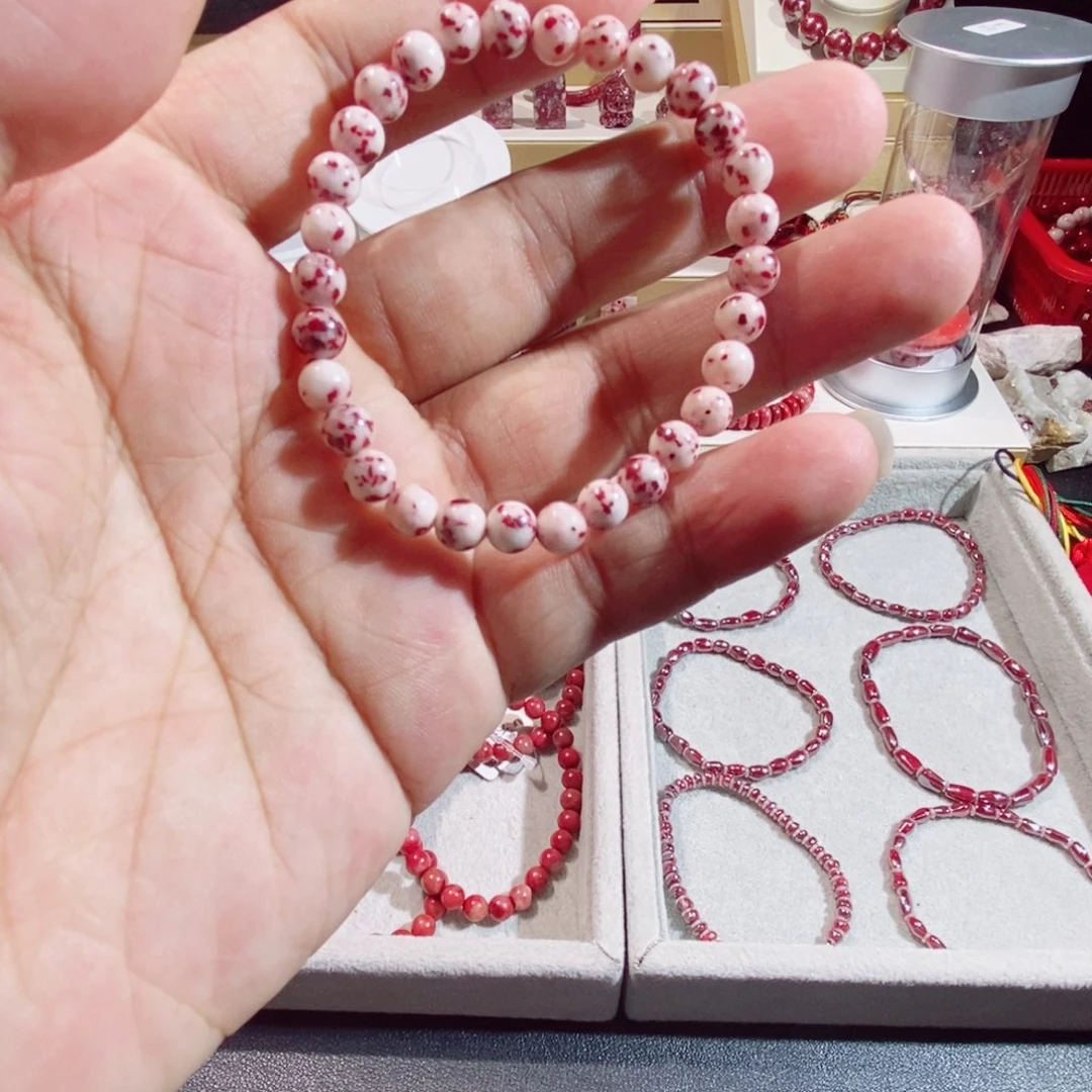 天然辰砂满天星手串