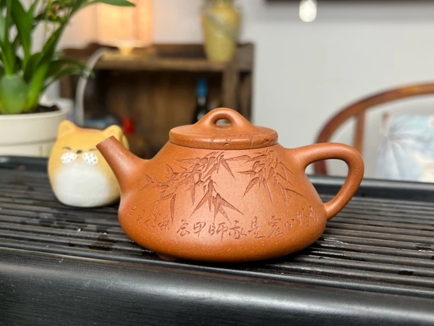 原矿无添加降坡 子冶石瓢 纯全手工 180cc 手工茶壶