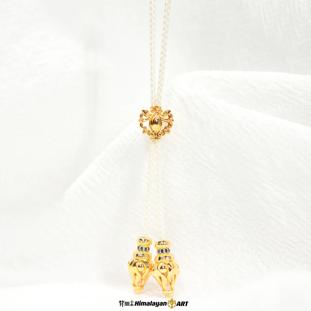 Himalayan art梵无尘 原创18K金 无尘云 摩尼宝弟子珠 文玩配饰