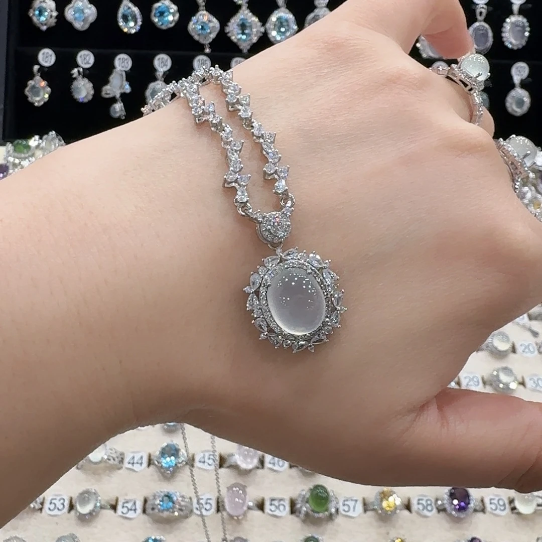 琴***女黄晶吊坠(赠链)银S925镶嵌