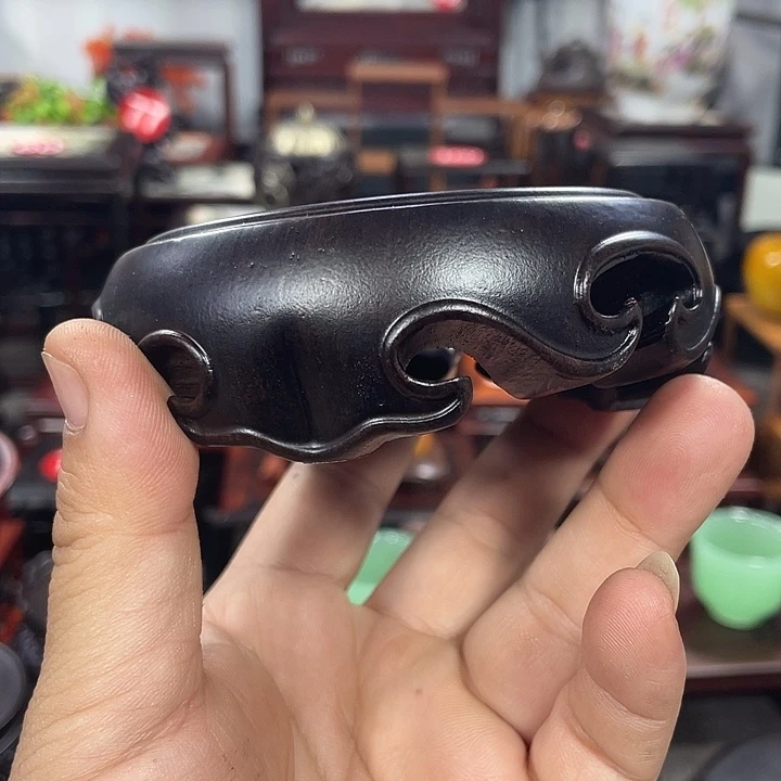 香榧木红木底座工艺品8公分