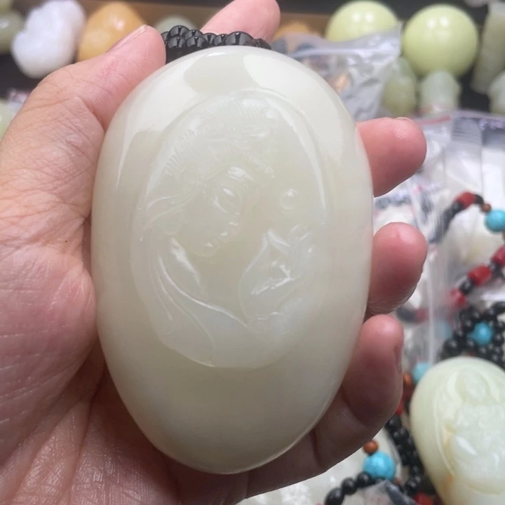 程***县石材天然古青石手把件