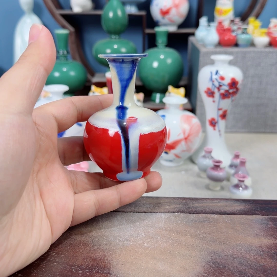 陶瓷手工小花器摆件