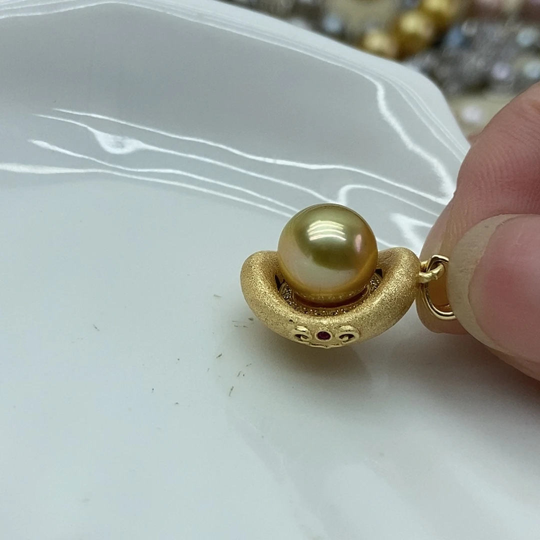 吊坠(不含链)海水珍珠银S925镶嵌