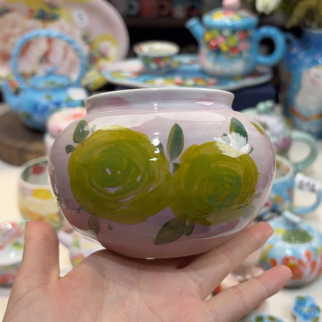 景德镇手绘高温釉下彩陶瓷茶具