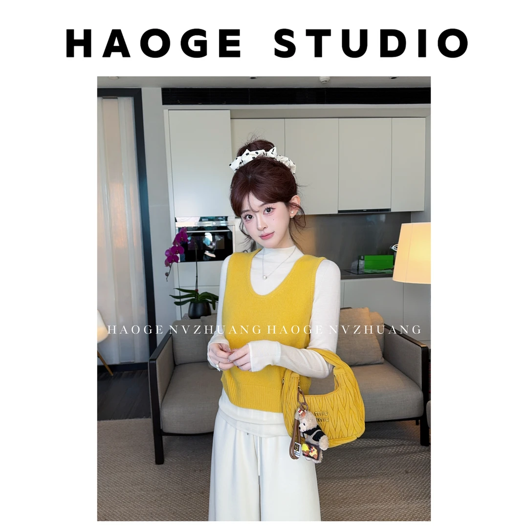 浩哥严选●韩里韩气HGQ5ZZS3334A针织马甲预时尚百搭休闲头韩版