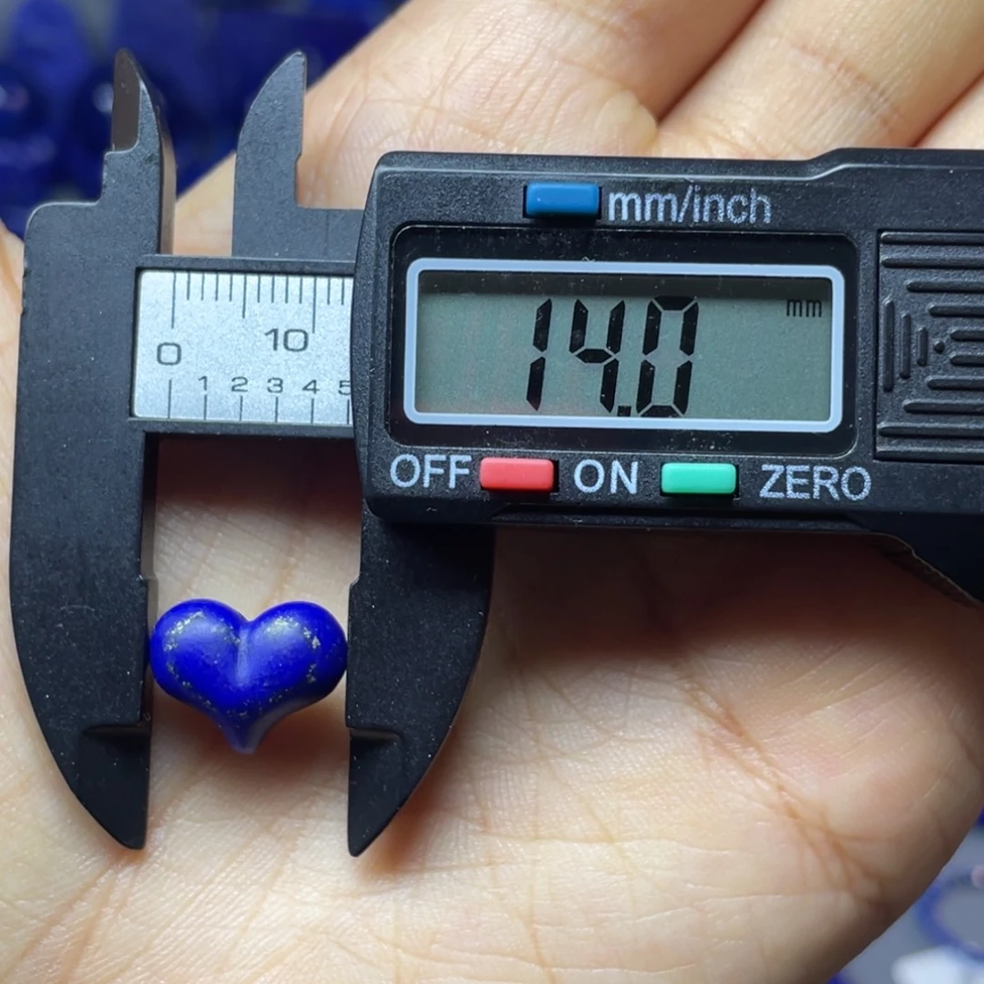 青金石未镶嵌14mm哑光爱心配饰