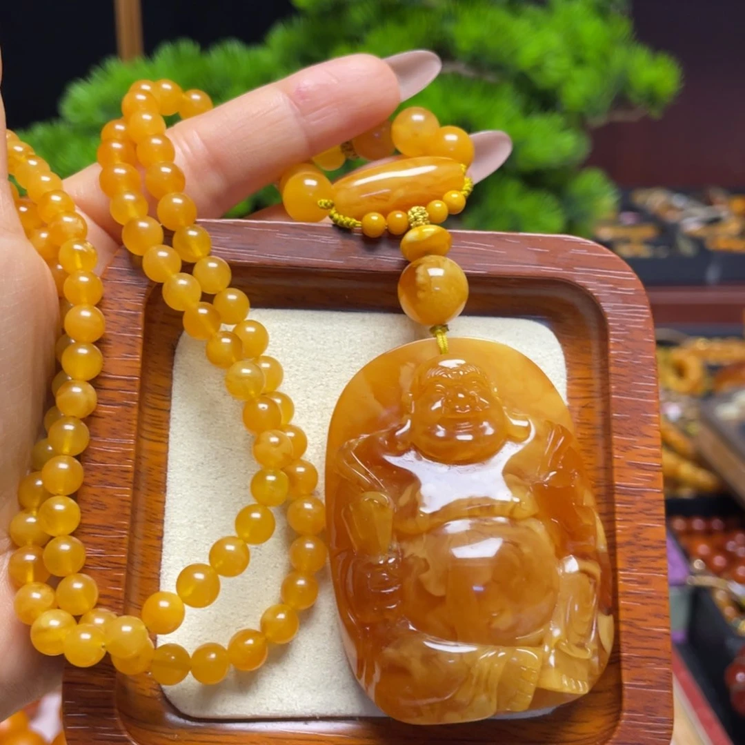 蜜蜡颈饰未镶嵌项链